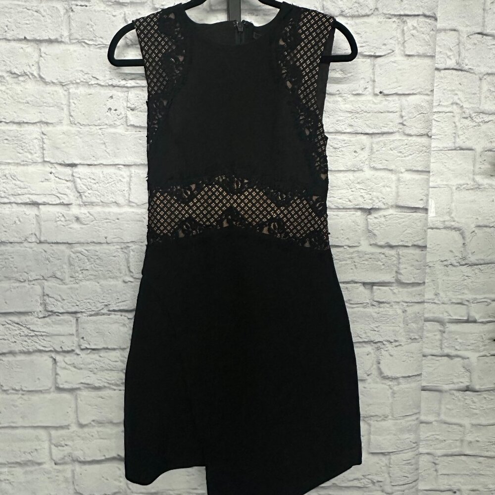 BCBG Black Lace Mini Shift Dress